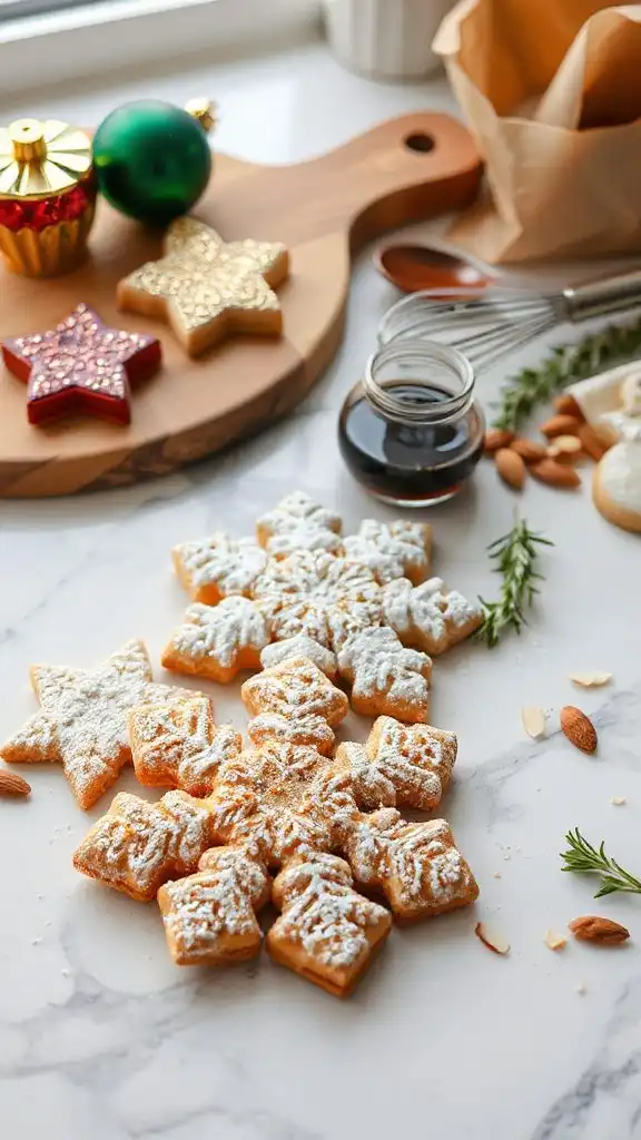 festive gluten free almond cookies