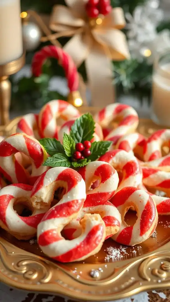festive peppermint candy cane cookies