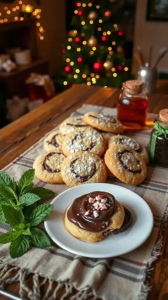 festive peppermint mocha cookies