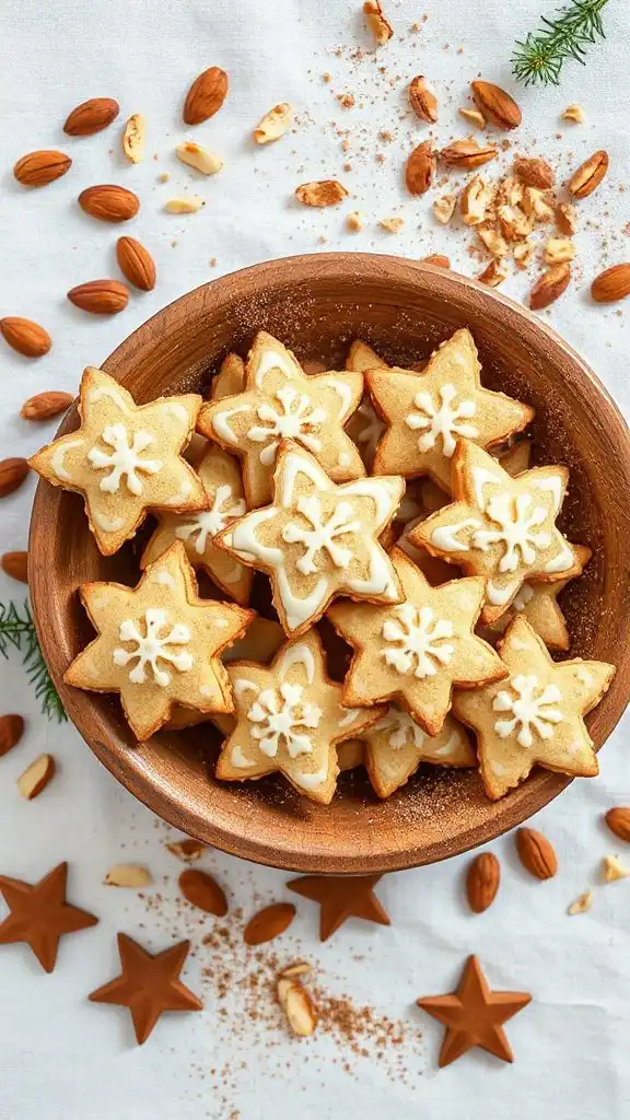 ginger infused holiday star cookies
