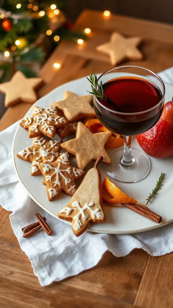 gingerbread cookies with pears