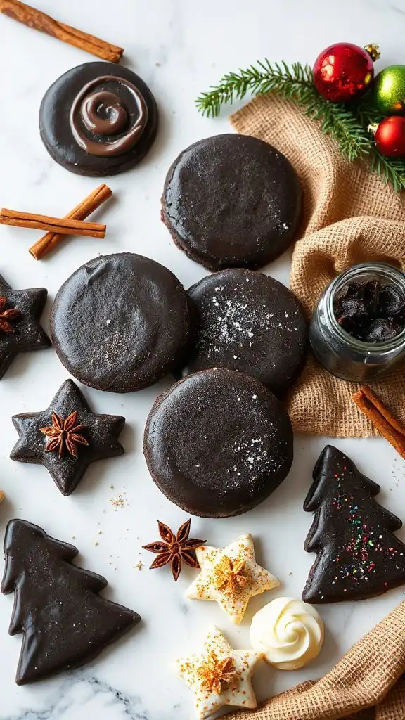 luxurious black velvet cookies