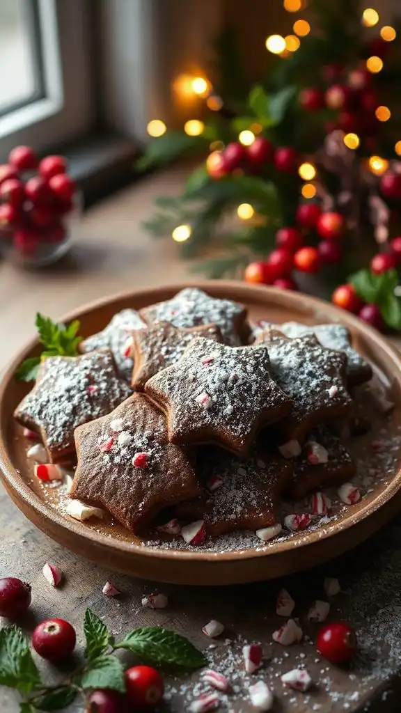 peppermint chocolate holiday cookies