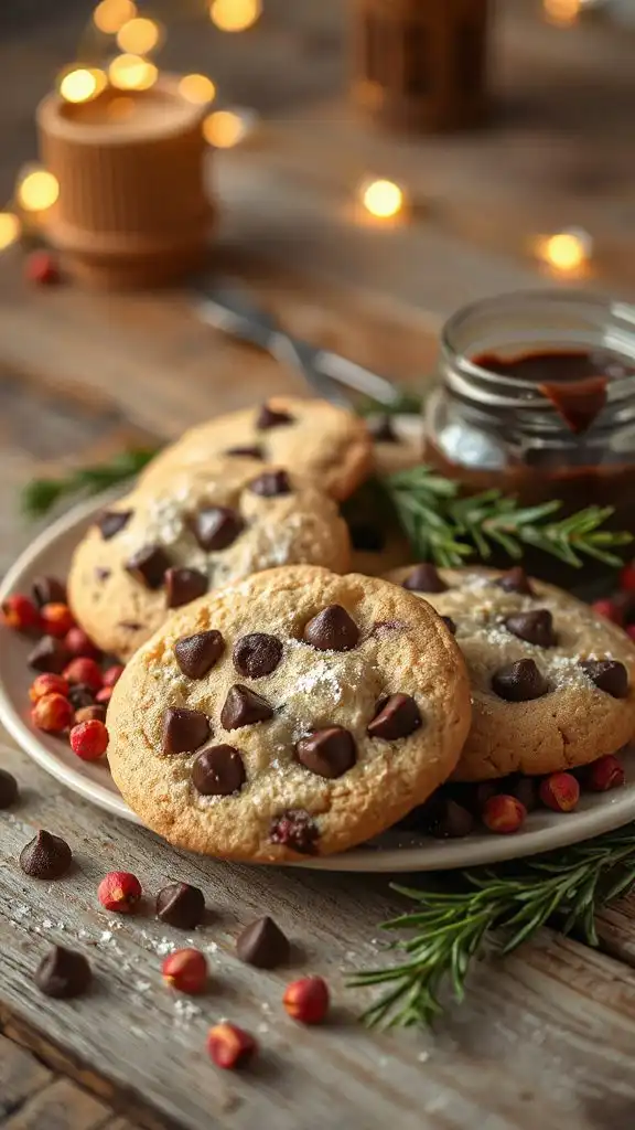 pink peppercorn chocolate cookies