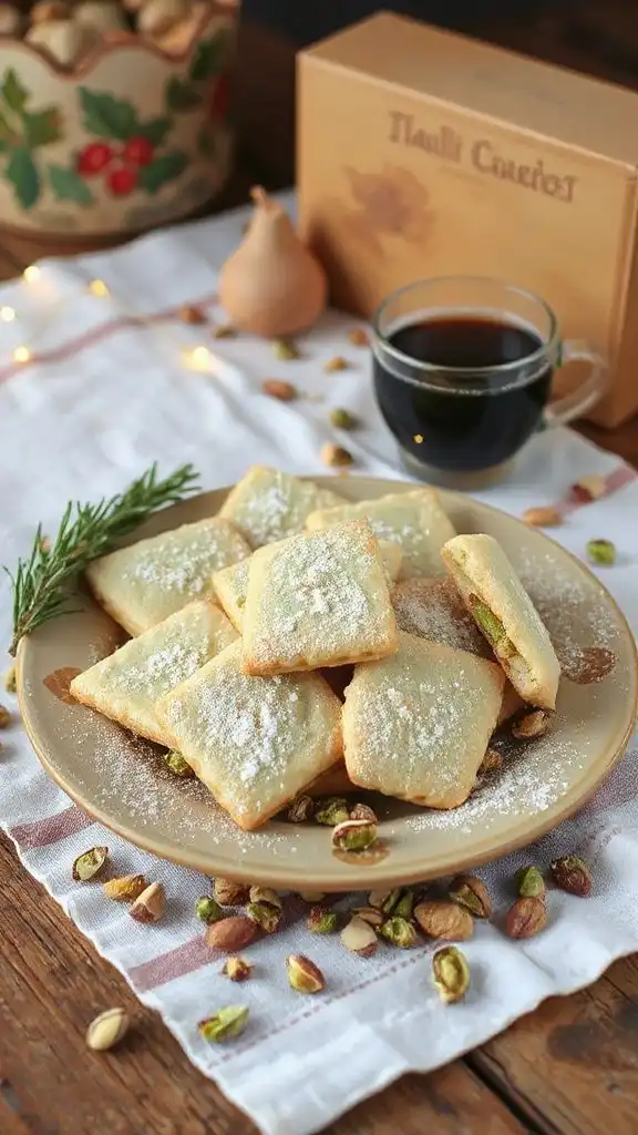pistachio almond cloud cookies