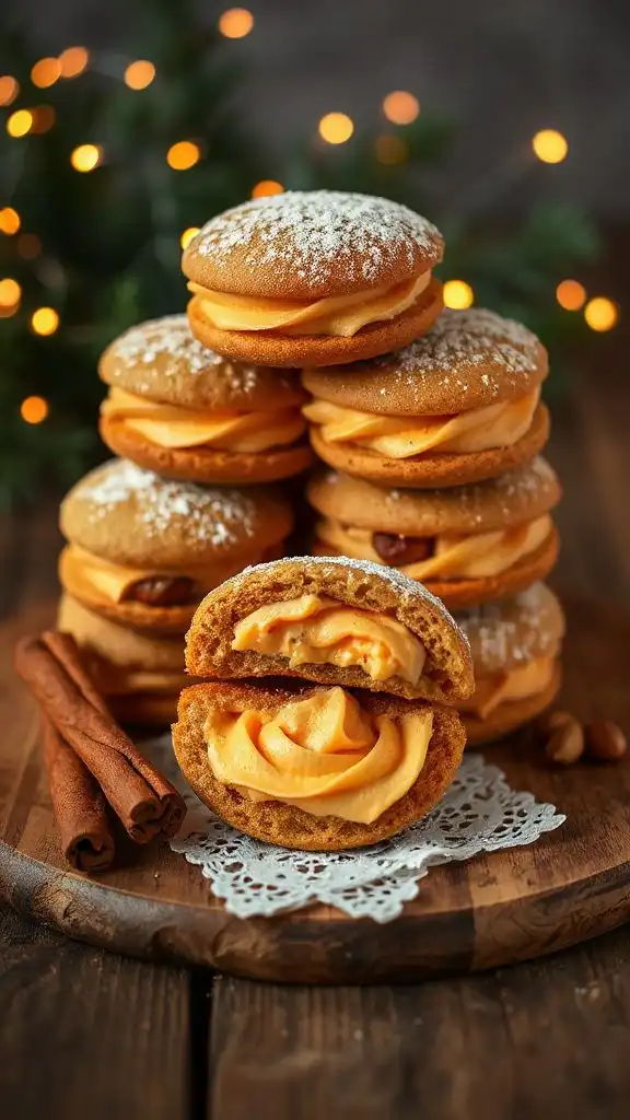 pumpkin spice cream cookies