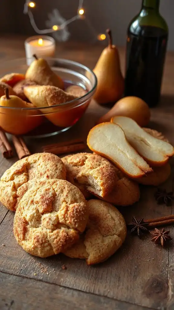 snickerdoodles with cinnamon pears