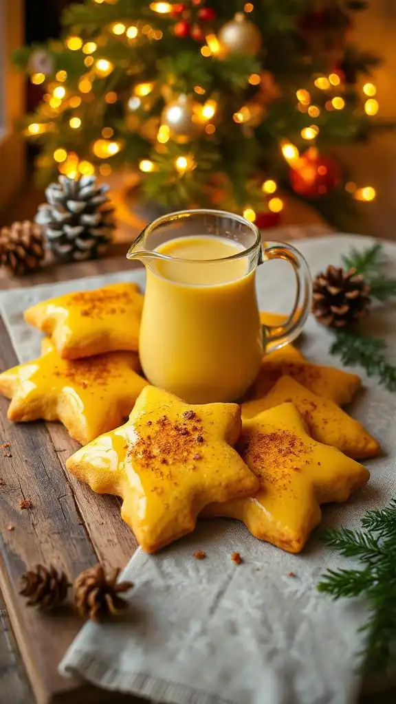 spiced cookies with turmeric glaze