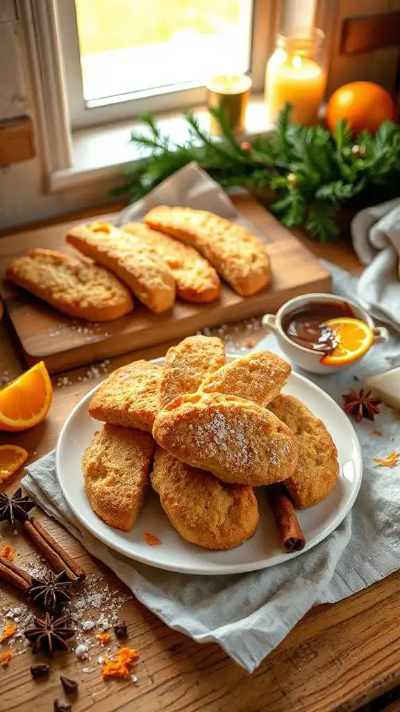 spiced orange ricotta biscotti
