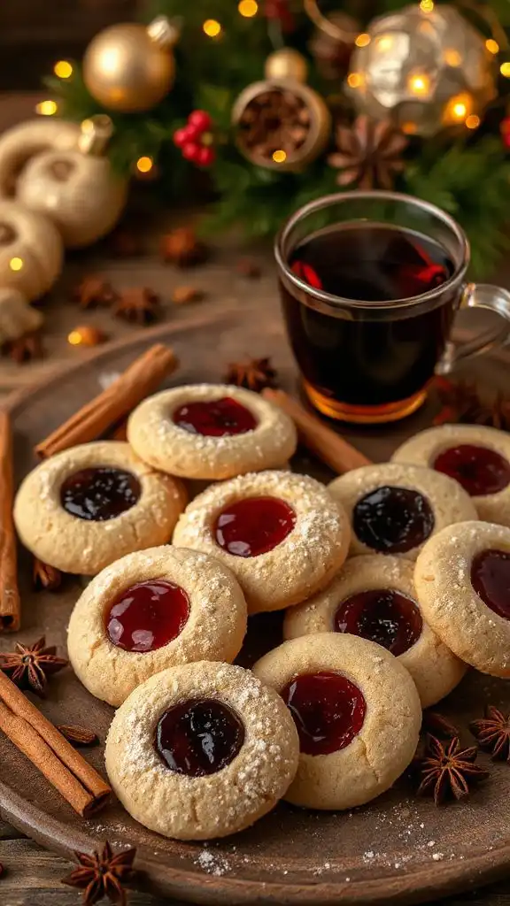spiced tea thumbprint cookies
