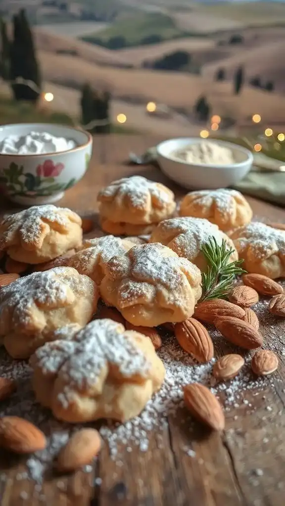 traditional almond cloud cookies
