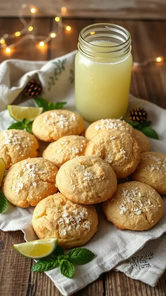 tropical coconut lime cookies