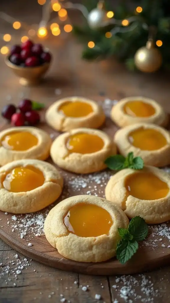 yuzu chocolate thumbprint cookies