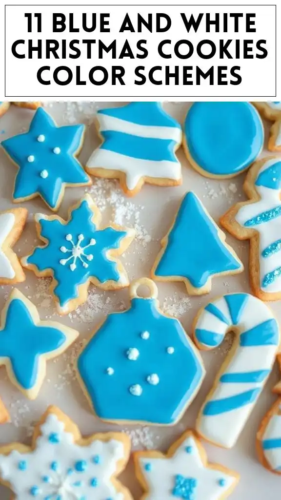 11 Blue And White Christmas Cookies Color Schemes