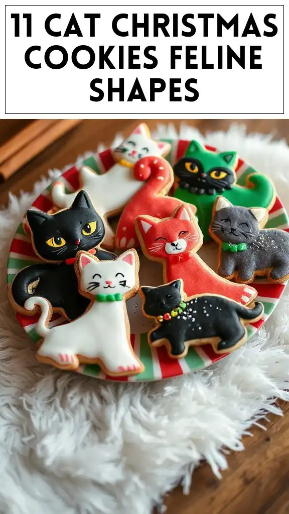 11 Cat Christmas Cookies Feline Shapes