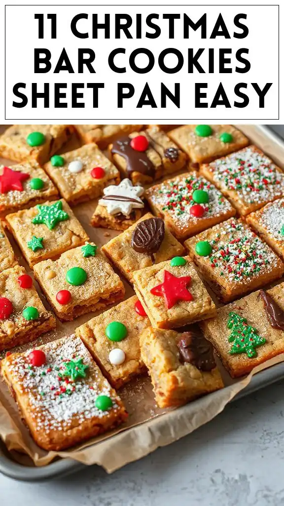 11 Christmas Bar Cookies Sheet Pan Easy