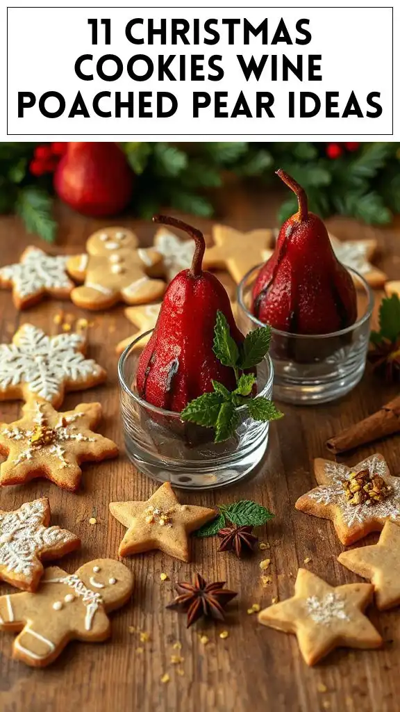 11 Christmas Cookies Wine Poached Pear Ideas