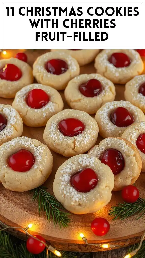 11 Christmas Cookies With Cherries Fruit-Filled