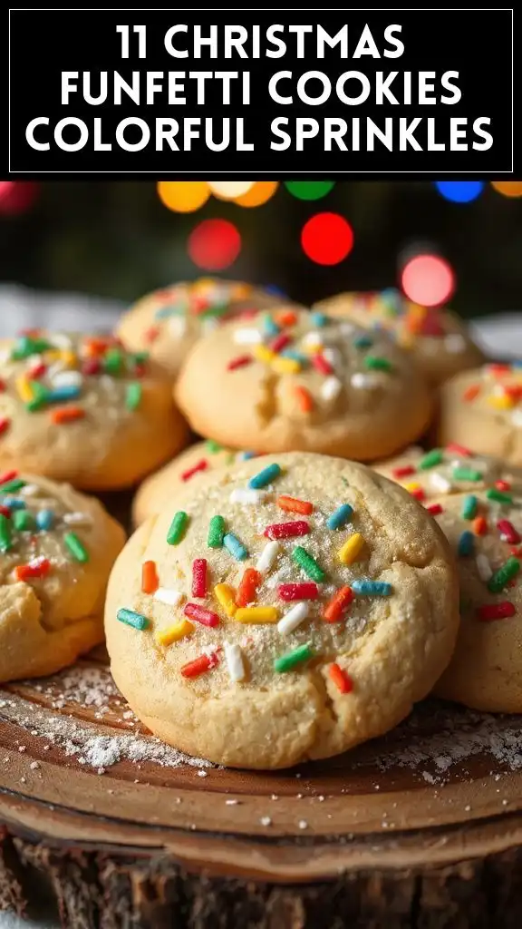 11 Christmas Funfetti Cookies Colorful Sprinkles
