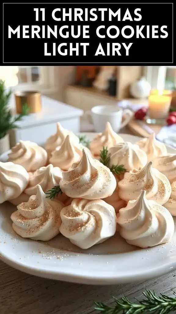 11 Christmas Meringue Cookies Light Airy
