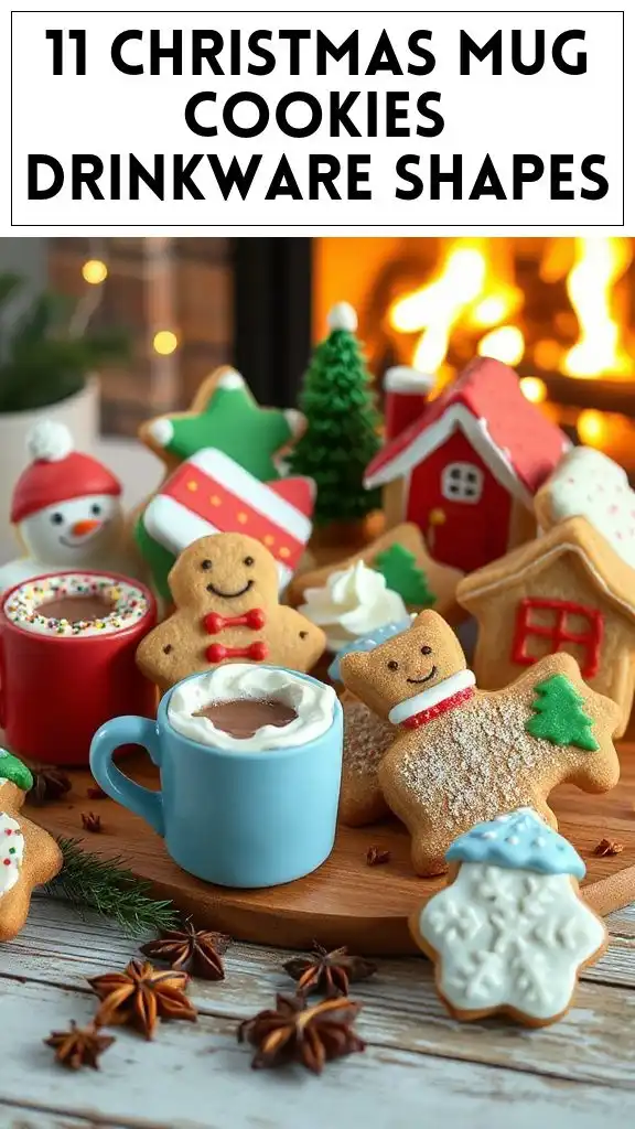 11 Christmas Mug Cookies Drinkware Shapes
