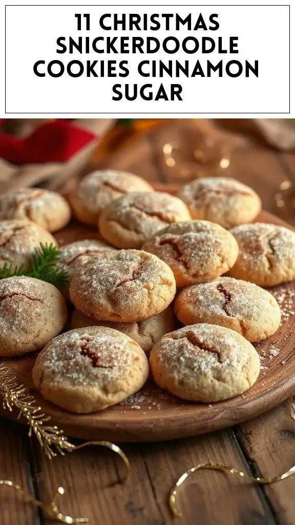 11 Christmas Snickerdoodle Cookies Cinnamon Sugar