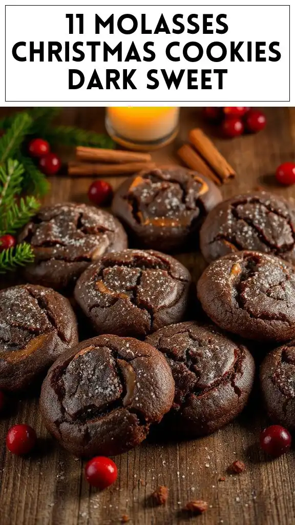 11 Molasses Christmas Cookies Dark Sweet