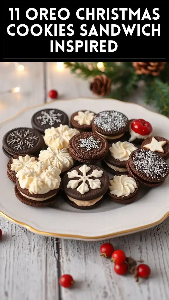 11 Oreo Christmas Cookies Sandwich Inspired