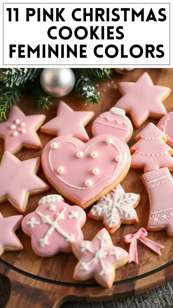 11 Pink Christmas Cookies Feminine Colors