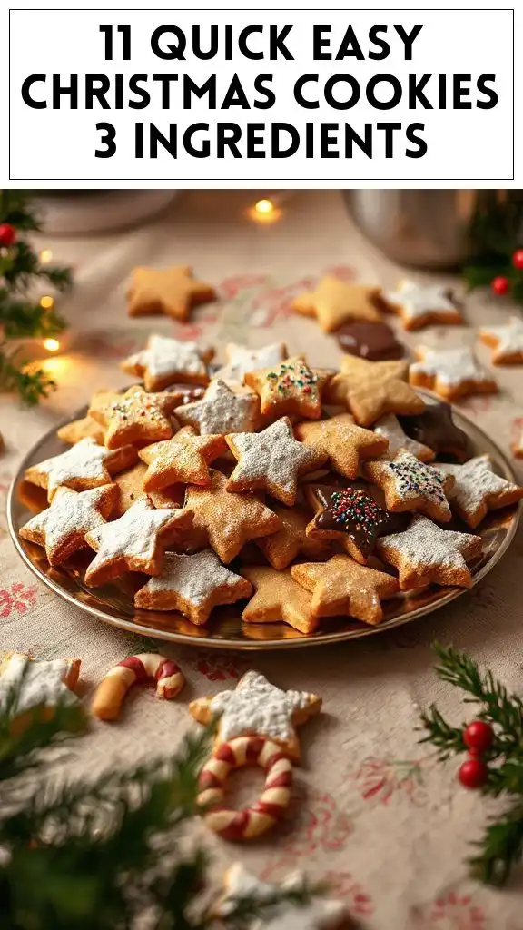 11 Quick Easy Christmas Cookies 3 Ingredients