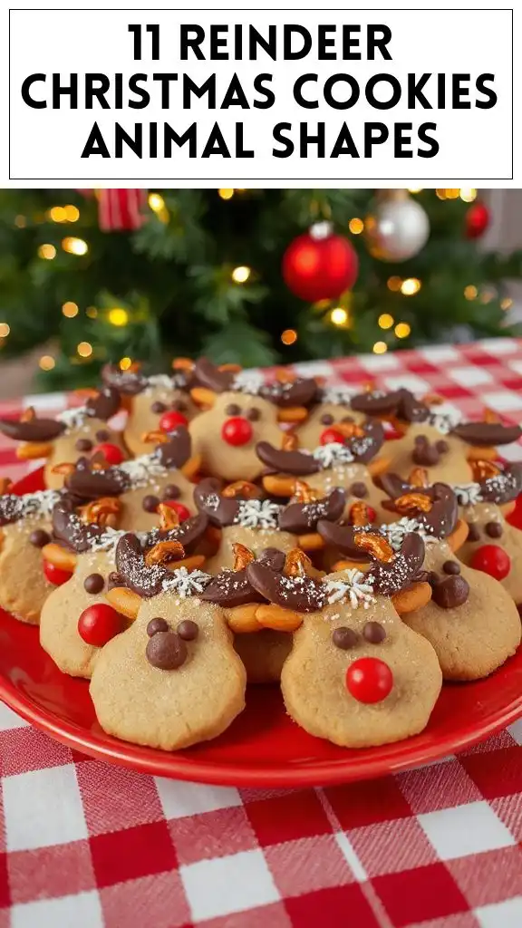 11 Reindeer Christmas Cookies Animal Shapes