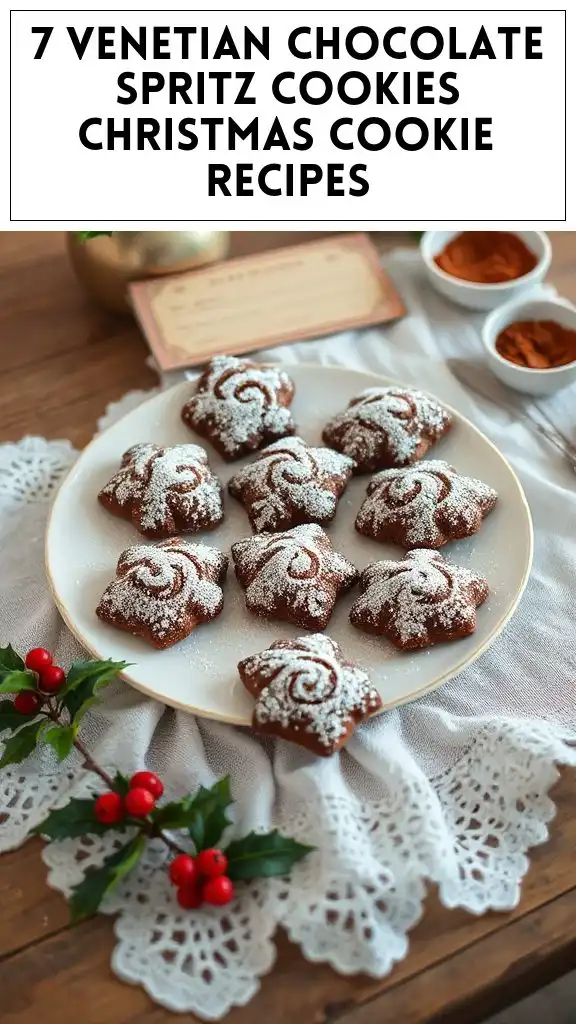 7 Venetian Chocolate Spritz Cookies Christmas Cookie Recipes