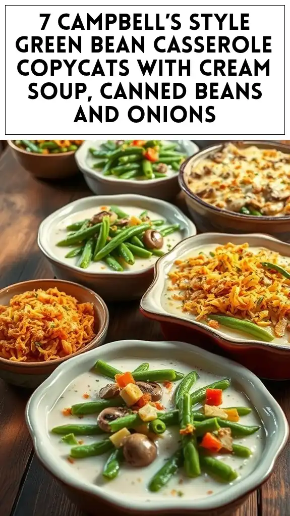 7 Campbell’s Style Green Bean Casserole Copycats With Cream Soup, Canned Beans and Onions