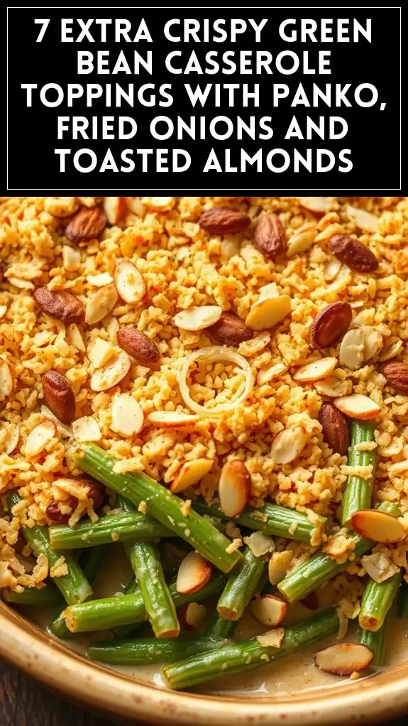 7 Extra Crispy Green Bean Casserole Toppings With Panko, Fried Onions and Toasted Almonds