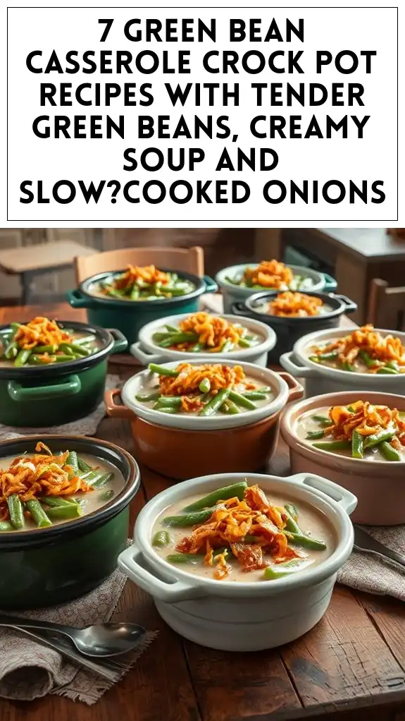 7 Green Bean Casserole Crock Pot Recipes With Tender Green Beans, Creamy Soup and Slow?Cooked Onions