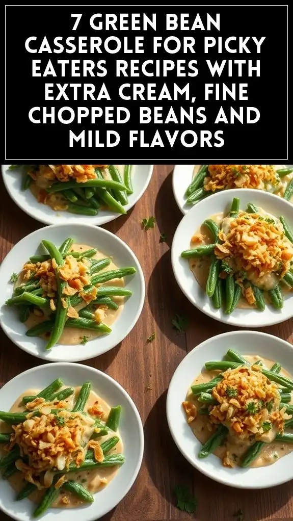 7 Green Bean Casserole for Picky Eaters Recipes With Extra Cream, Fine Chopped Beans and Mild Flavors