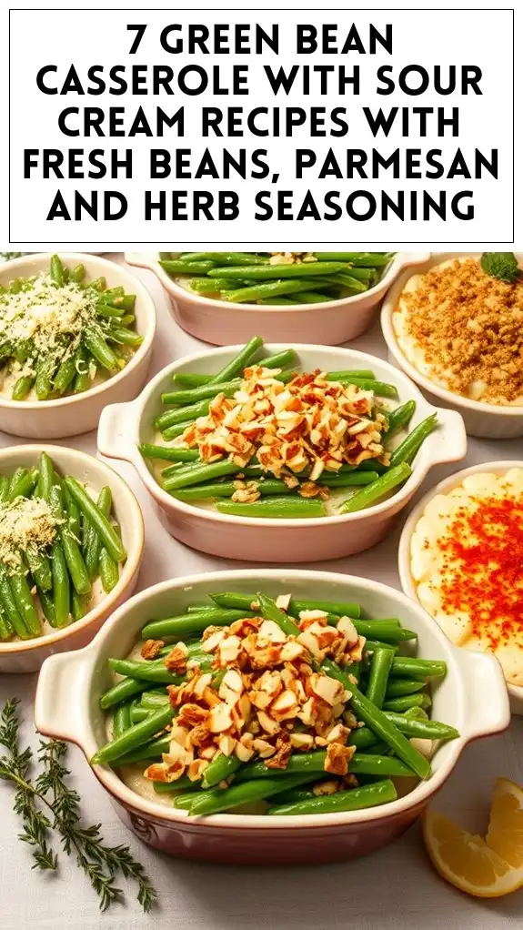 7 Green Bean Casserole With Sour Cream Recipes With Fresh Beans, Parmesan and Herb Seasoning