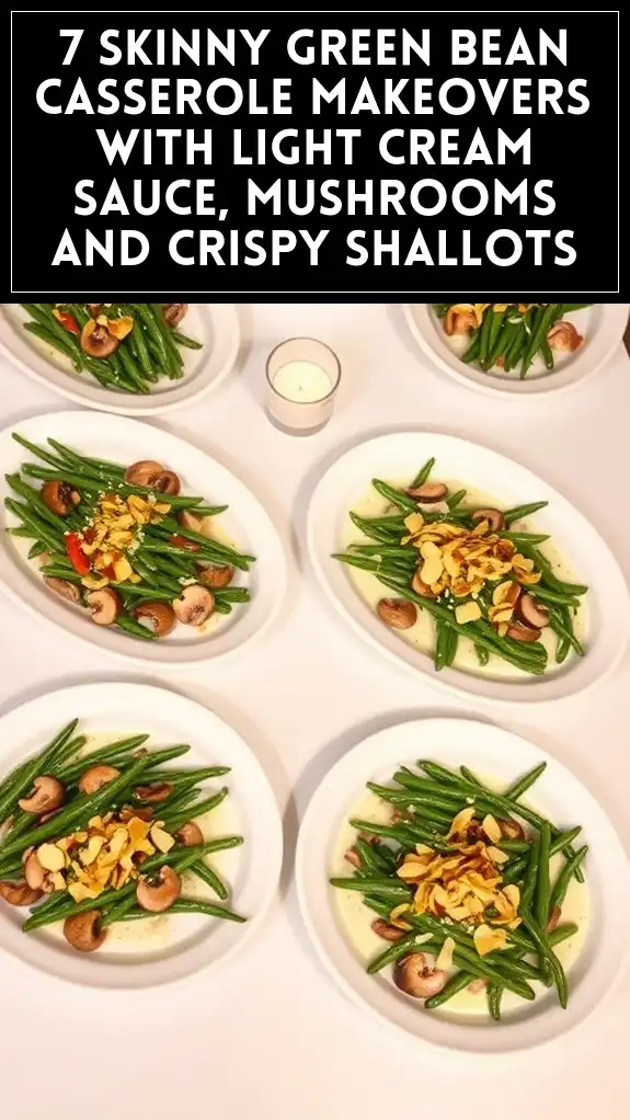 7 Skinny Green Bean Casserole Makeovers With Light Cream Sauce, Mushrooms and Crispy Shallots