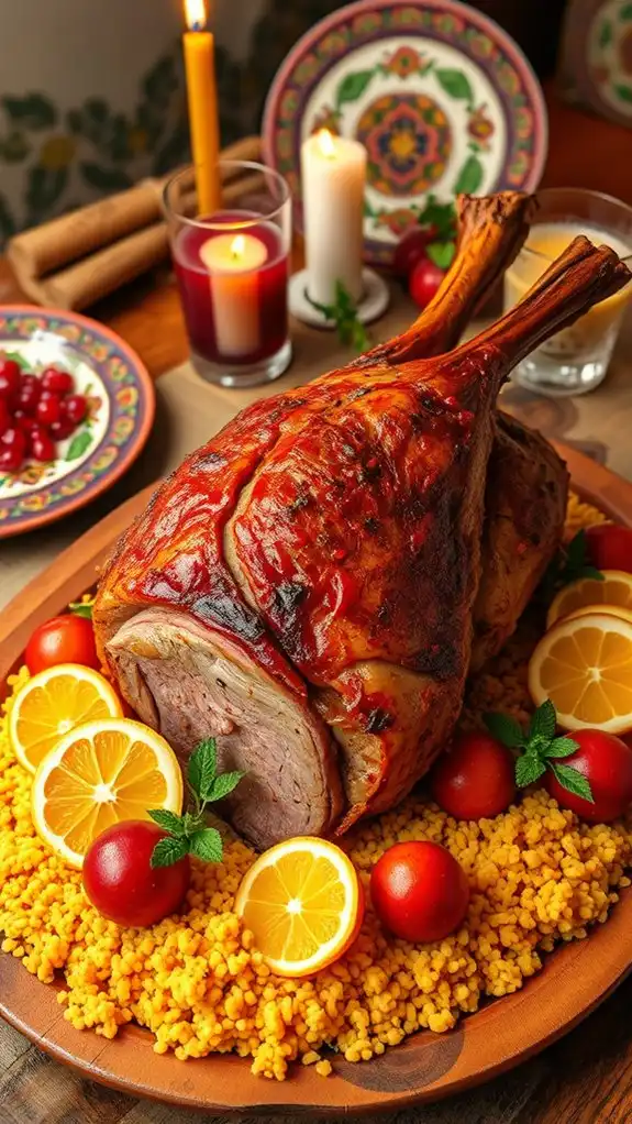 aromatic moroccan roast lamb