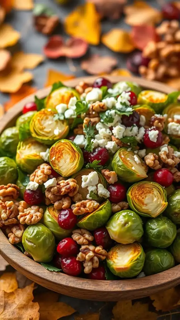 autumn roasted brussels sprout salad