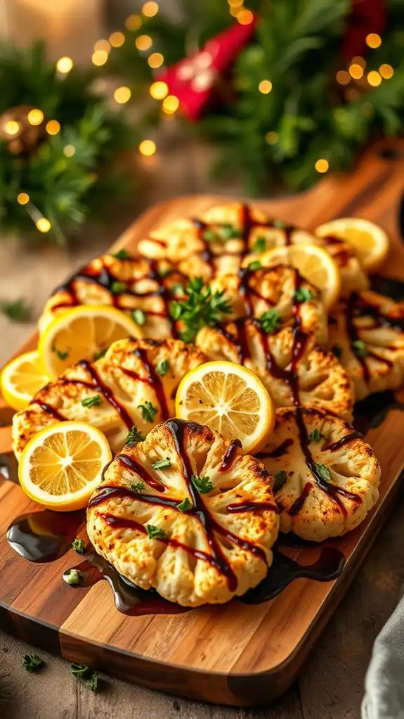 balsamic glazed cauliflower steaks