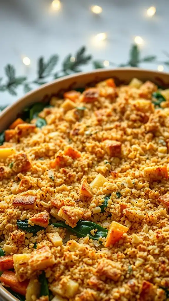 butternut squash spinach gratin