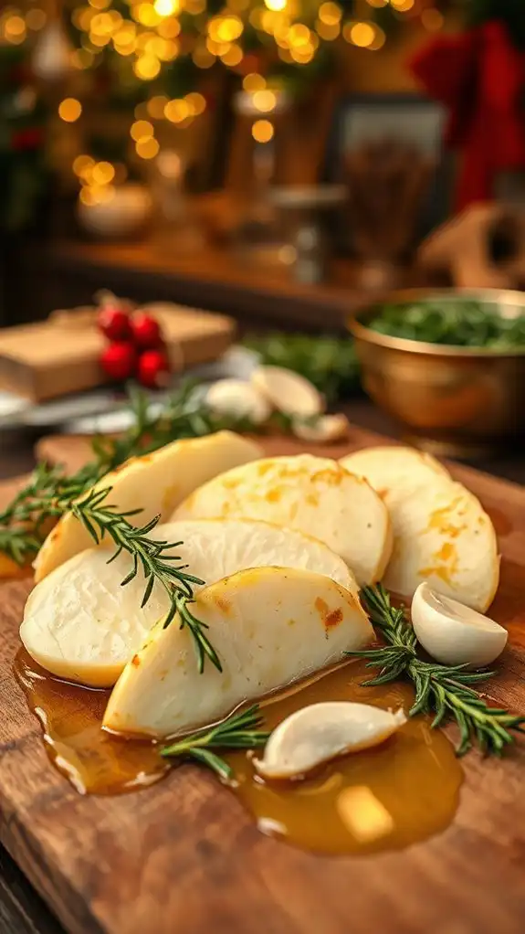 celery root wedges preparation