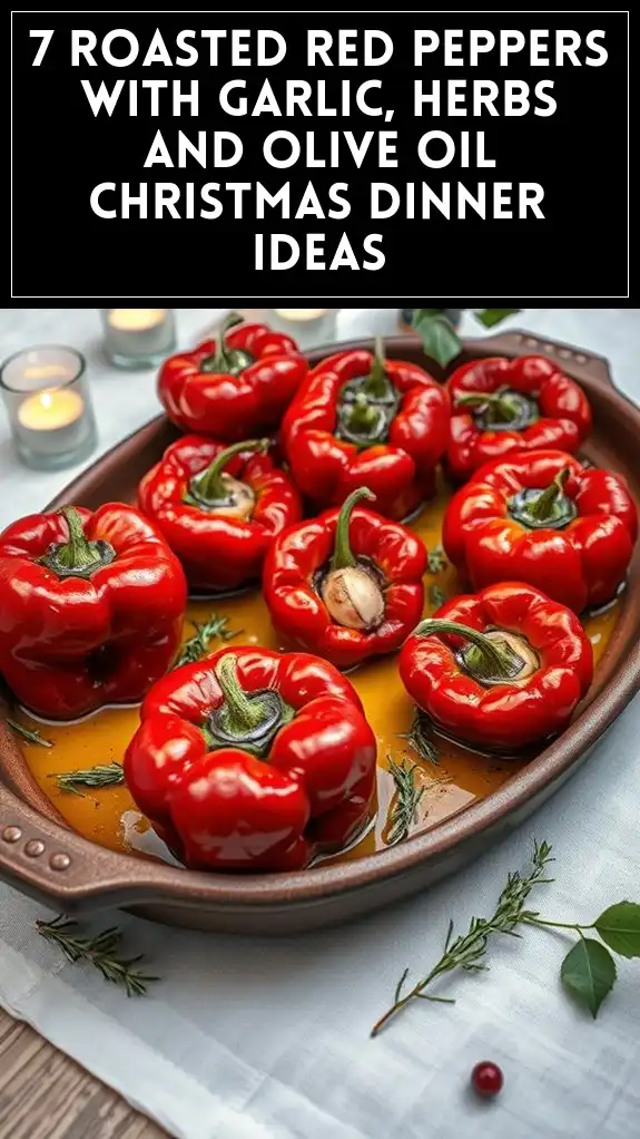 7 Roasted Red Peppers With Garlic, Herbs and Olive Oil Christmas Dinner Ideas
