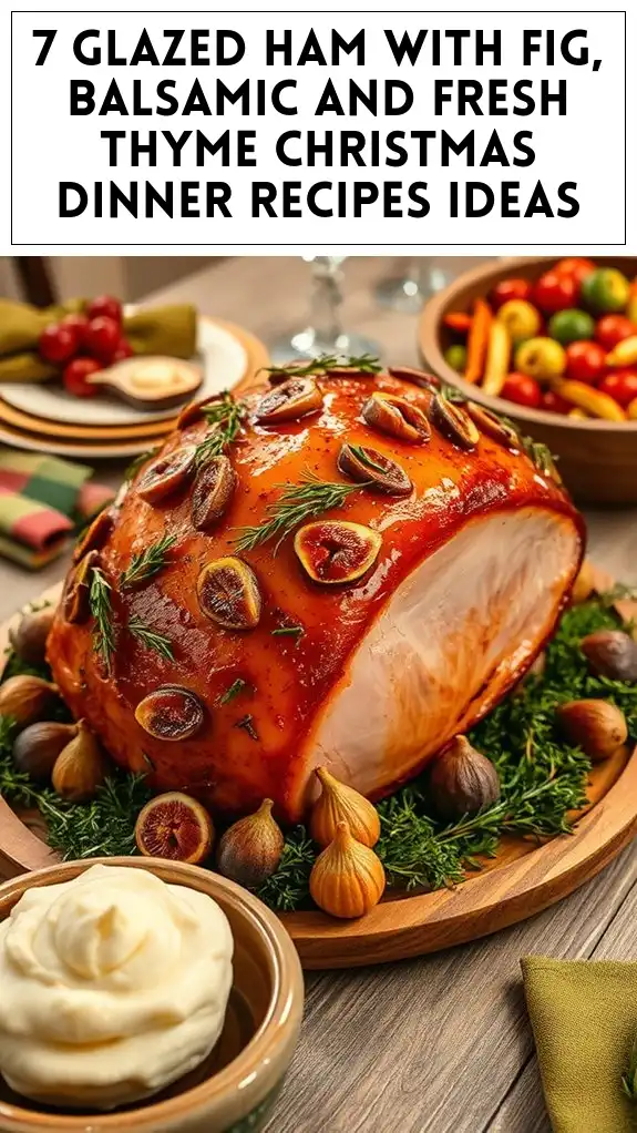 7 Glazed Ham With Fig, Balsamic and Fresh Thyme Christmas Dinner Recipes Ideas