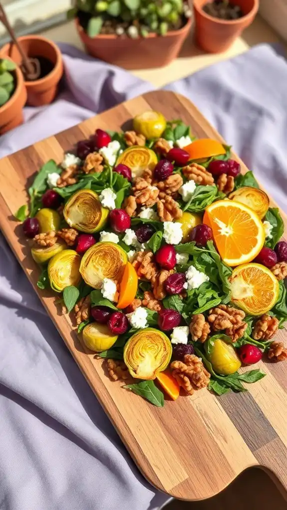 citrus cranberry brussels sprout salad