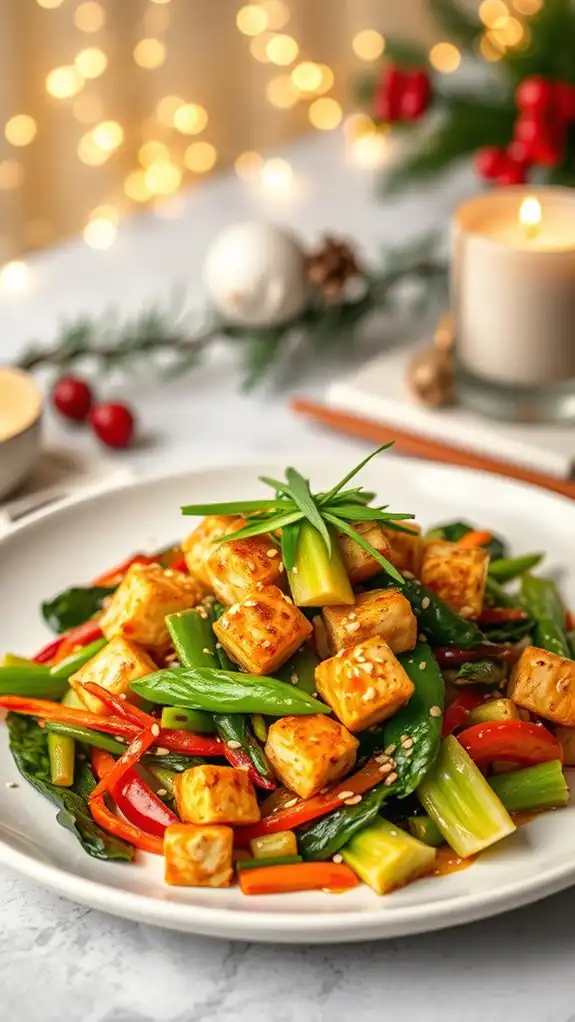 citrus tofu stir fry