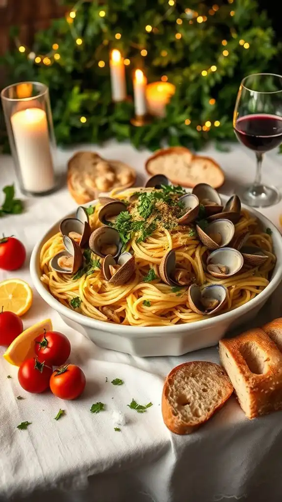 clams garlic pasta delight