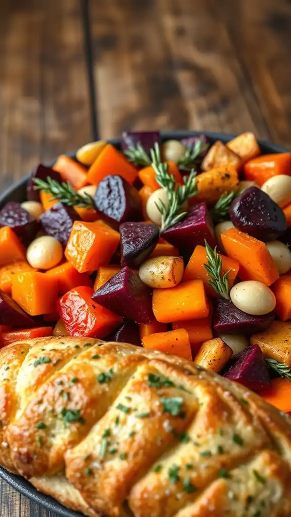 colorful roasted root vegetables