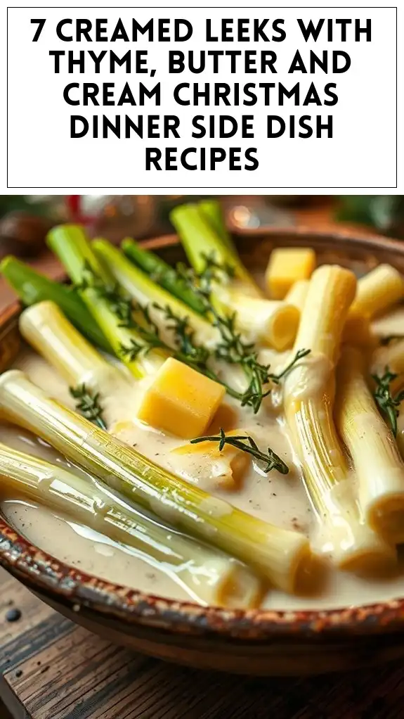 7 Creamed Leeks With Thyme, Butter and Cream Christmas Dinner Side Dish Recipes